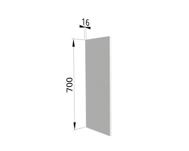 Панель торцевая (для шкафа верхнего) П Капри (Камень светлый)