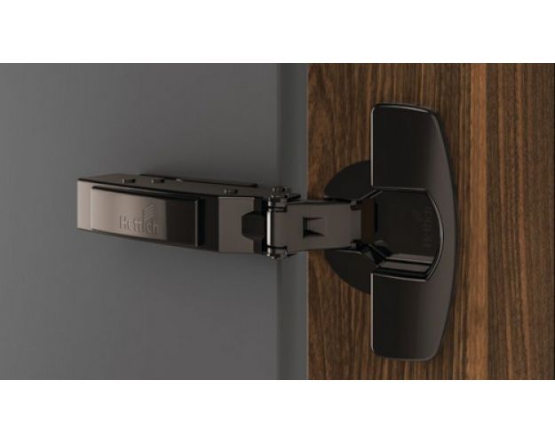 Петля SENSYS 8646i, внутренняя, 110*, с доводчиком, без планки, 52мм, черный обсидиан