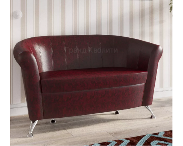 Диван Лагуна Эко кожа 1280 Бордо Мрамор