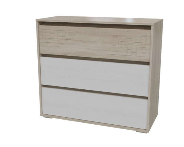 Спальный гарнитур Мальта Дуб Сонома/Рамух белый