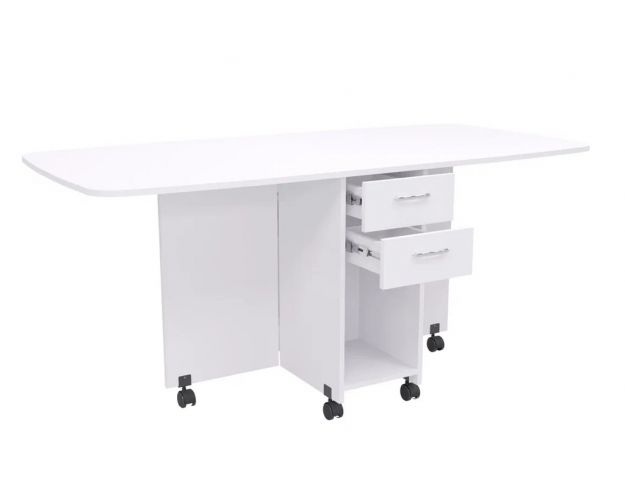 Стол книжка с ящиками 1670 Белый