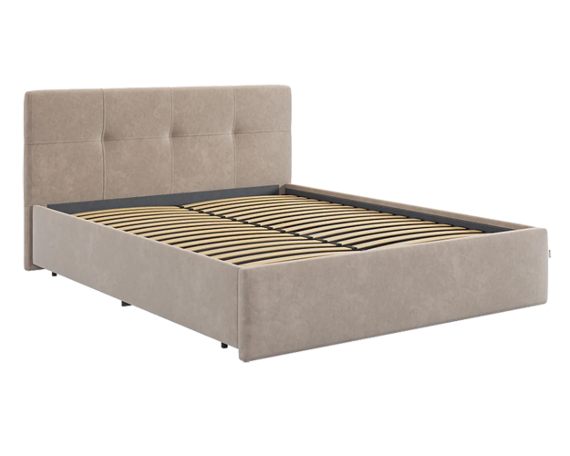 Кровать с основанием Веста 1600 капучино (велюр)