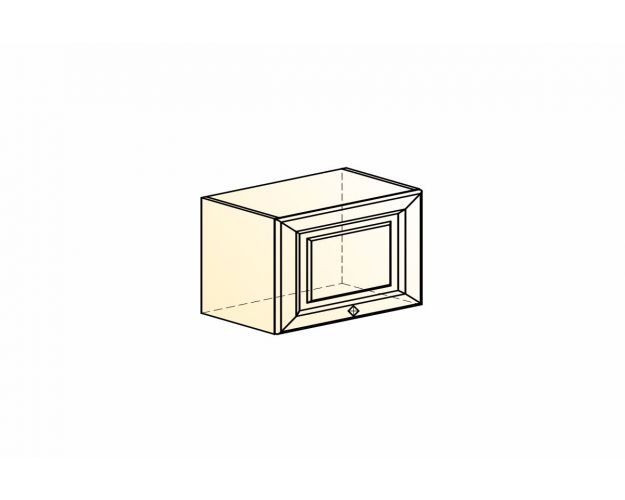 Монако Шкаф навесной L500 Н360 (1 дв. гл.гориз.) (Белый/Мрамор фицрой матовый)