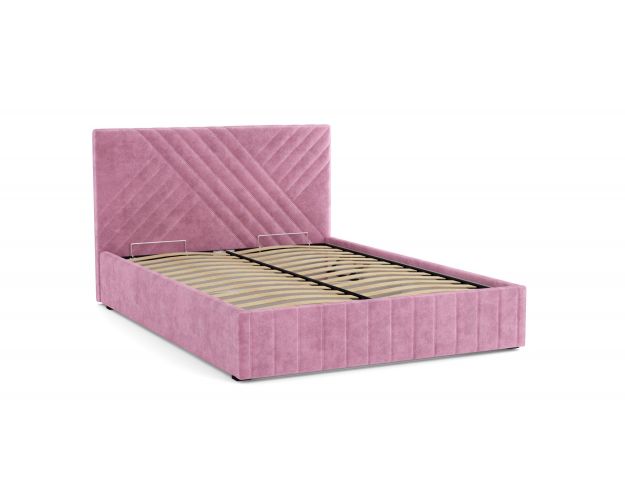 Кровать Гамма ш. 1400 (с основанием для хранения) (велюр тенерифе розовый)