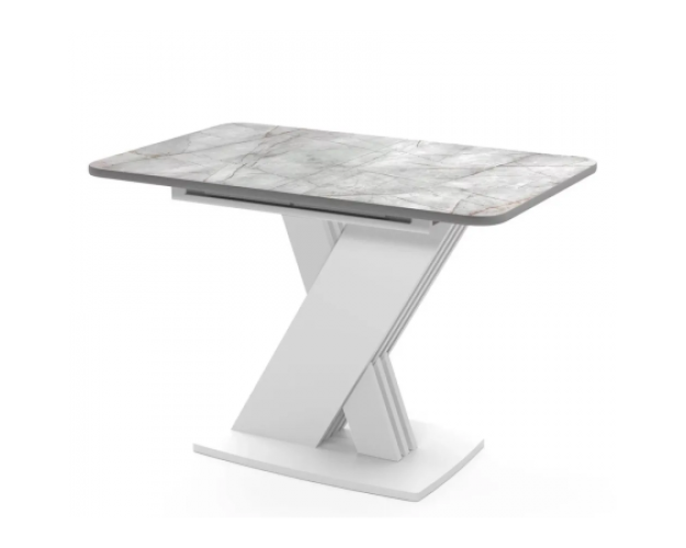 Стол обеденный раздвижной Неаполь В1 белый