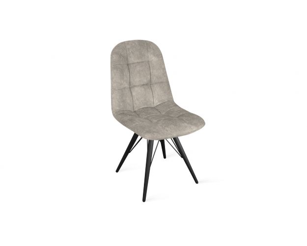 Стул «Райс» К3 Черный муар/Микровелюр Wellmart Dark Beige