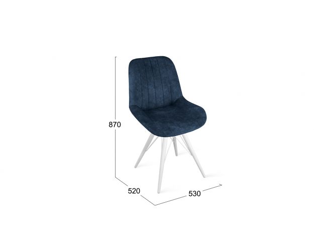 Стул «Марвел» К3 Исп. 2 Черный муар/Микровелюр Wellmart Blue