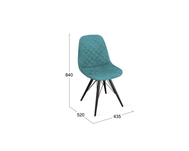Стул «Ричи» К3 Черный муар/Микровелюр Wellmart Indigo